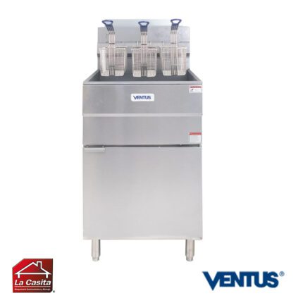 Freidora A Gas Alta Producción 3 Canastos 37 lts. Ventus
