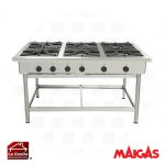 Anafe 6 Platos 43x43 cms. Maigas