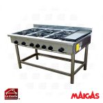 Anafe 6 Platos Con Churrasquera Maigas