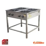 Anafe a Gas 4 Platos Alto 43×43 cm. Certificado Cousiño