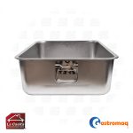 Asadera Con Asa 60x40x15 cms. Acero Inoxidable Gastromaq