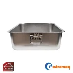 Asadera Con Asas 60x40x7 cm. Acero Inoxidable Gastromaq