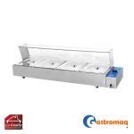 Baño María 4 Depósitos 1/2 Vidrio Recto Gastromaq