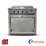 Cocina Industrial 4 Platos Con Horno Gastromaq