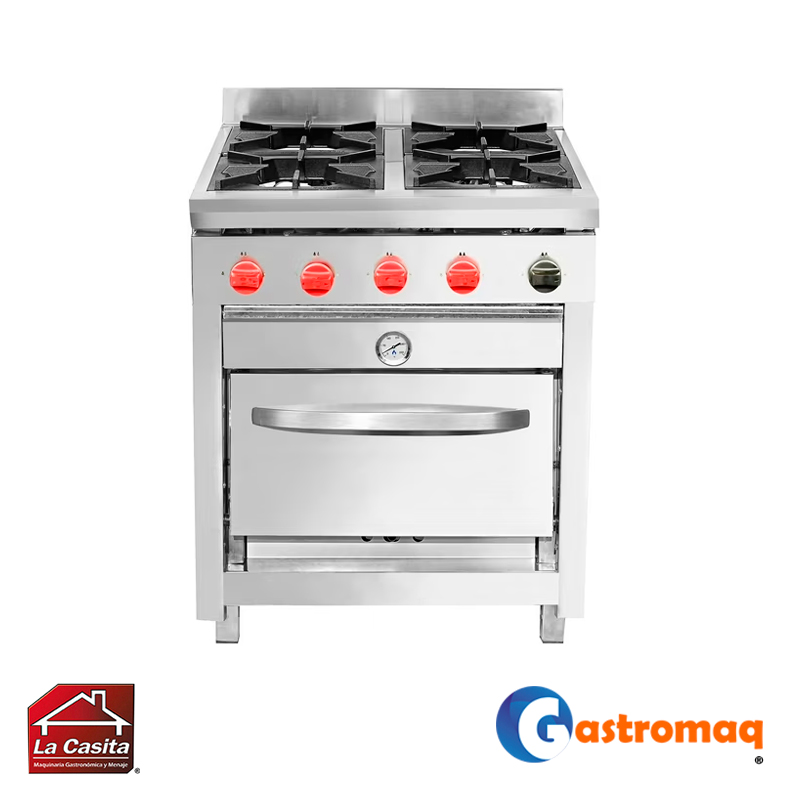 Cocina Industrial con Horno Platos 50x50 Gastromaq Somos