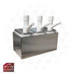 Dispensador Salsa Acero 3 Depósitos TOPPO