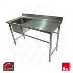 Lavafondos 1 Depósito Secador Derecho 140x60x85 cms. ITA