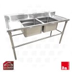 Lavafondos 2 Depósitos 2 Secadores 160x60x85 cms. ITA