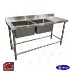 Lavafondos 2 Depósitos Secador Derecho 180x60x90 cms. Ecobeck