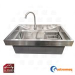 Lavaplatos Acero 80x50x30 cm. Gastromaq