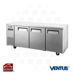 Mesón Freezer 3 Puertas Acero Inoxidable 380 Lts. Ventus