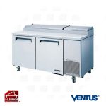 Mesón Preparacion Pizza 2 Puertas Acero Inoxidable 566 Lts. Ventus