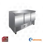 Mesón Saladette Cubierta Acero 3 Puertas 400 lts. Gastromaq