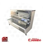 Mesón Vitrina Refrigerada Curva Acero 1.2 mt. Cousiño