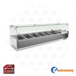 Salsera Refrigerada Sobremesa 1.5 mts. 6 Depósitos GN 1/3x5+GN1/2x1 Gastromaq