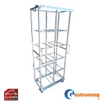 Carro transportador bidon de agua x 10 con luz Gastromaq