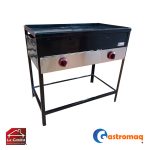 Churrasquera 90x50 cm. 2 quemadores Gastromaq