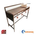 Lonchera 2 funciones freidora-churrasquera 40x90 cm. 3 quemadores Gastromaq