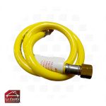 Manguera amarilla 1 mt. 3/8" HI x 3/8" HI gas Cemco