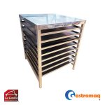 Mesón de trabajo 66x72 cm. con bandejero Gastromaq