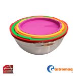 Set bowl acero con tapa 5 piezas Gastromaq