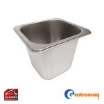 Deposito acero GN 1/6x15, 16.2x17.6x15 cm. Gastromaq