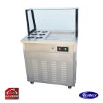 Máquina Para Helado Tailandés 6 Depósitos, Plancha 36x36 Ecobeck