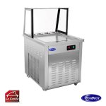 Máquina para helado tailandés 4 depósitos plancha 50x50 cm. Ecobeck