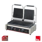 Plancha Eléctrica Doble Acanalada Panini Grill 58x40x21 cm. ITA