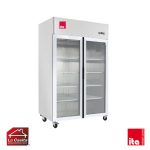 Refrigerador Industrial Vertical 2 Puertas Vidrio 900 lts. Frío Forzado ITA