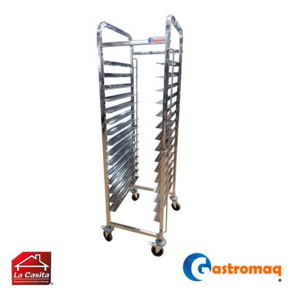 Carro bandejero 15 niveles acero inoxidable bandejas 60x40 cm. Mod.1 Gastromaq