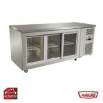Mesón Bajo Refrigerado 3 Puertas Vidrio Corredera 545 lts. Maigas