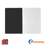 Tabla De Picar 40x30x2 cm. Blanco/Negro Gastromaq