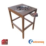 Fogón Simple Alto Doble Quemador Gastromaq