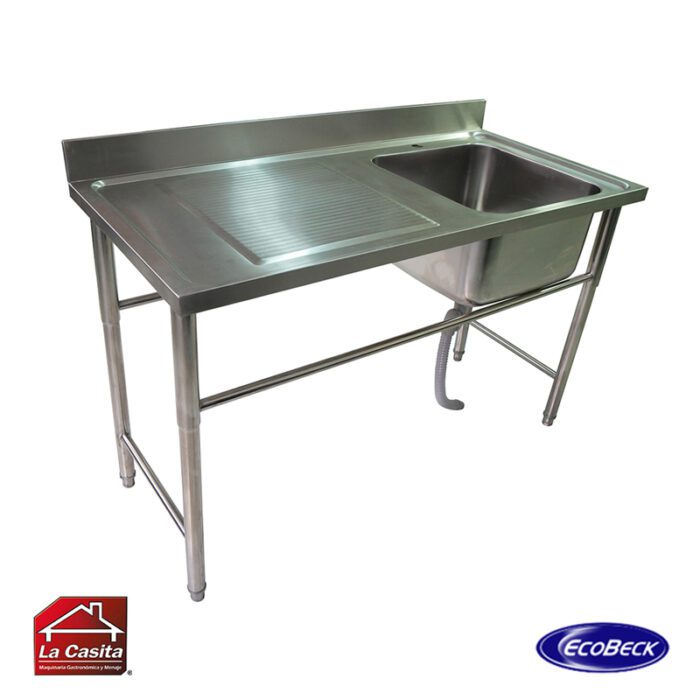 Lavafondo 1 Recipiente Secador Izquierdo 145x60x90 cm. Ecobeck