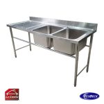 Lavafondos 2 Recipientes Secador Izquierdo 145x60x90 cm. Ecobeck