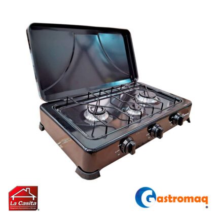 Cocina 3 Platos Acero Con Tapa Gastromaq