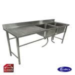 Lavafondo 2 Recipientes Con Secador Izquierdo 1800x600x900 cm. Ecobeck