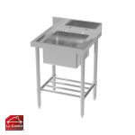 Lavafondo Acero Inoxidable 1 Recipiente 60x60 cm. CVC