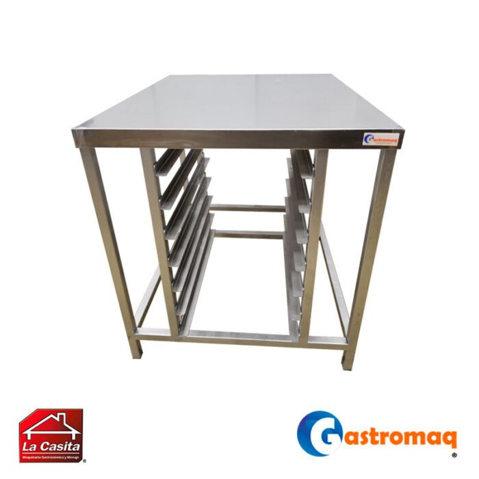 Mesón Para Horno Convector Con Bandejero 60x40 cm. Gastromaq