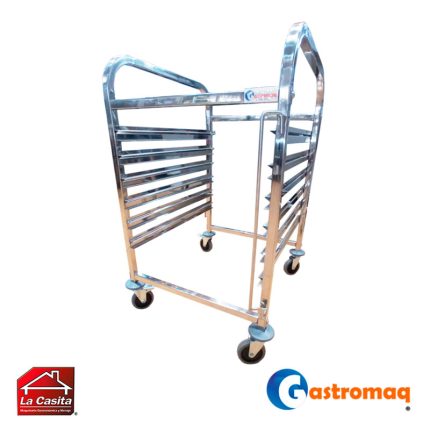 Carro Bandejero 6 Niveles Acero Inoxidable 2x1/1GN (12GN) Gastromaq