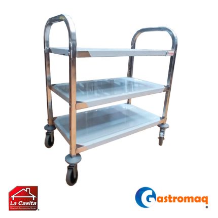 Carro Transportador 3 Niveles Acero Gastromaq
