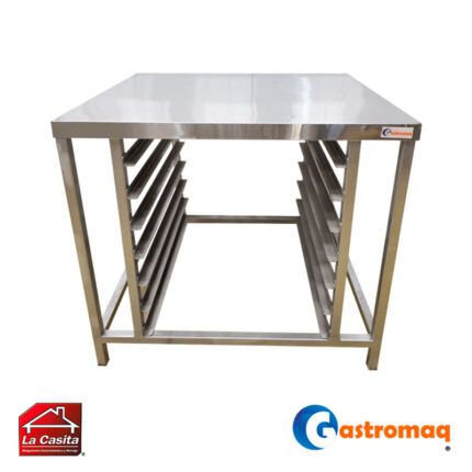 Mesón Para Horno Convector Con Bandejero 61.5x80 cm. Gastromaq