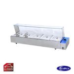 Baño María Sobremesa Vidrio Recto 5 Depósitos Ecobeck