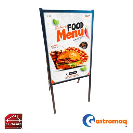 Caja De Luz Para Publicidad 60x90 cm Con Soporte Gastromaq