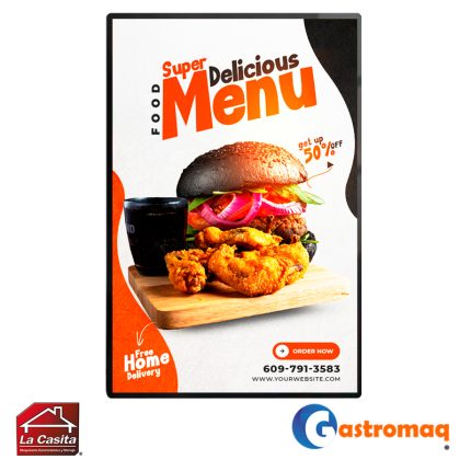 Caja De Luz Para Publicidad 60x90 cm. Gastromaq