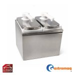Dispensador Salsa Acero 2 Depósitos 4 lts. Toppo Gastromaq
