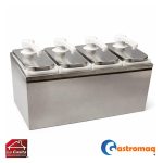 Dispensador Salsa Acero 4 Depósitos 8 lts. Toppo Gastromaq