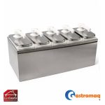 Dispensador Salsa Acero 5 Depósitos 10 lts. Toppo Gastromaq