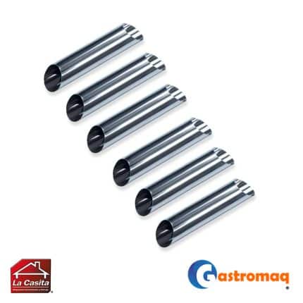 Set Molde De canoli 13 cm. 6 Piezas Acero Gastromaq
